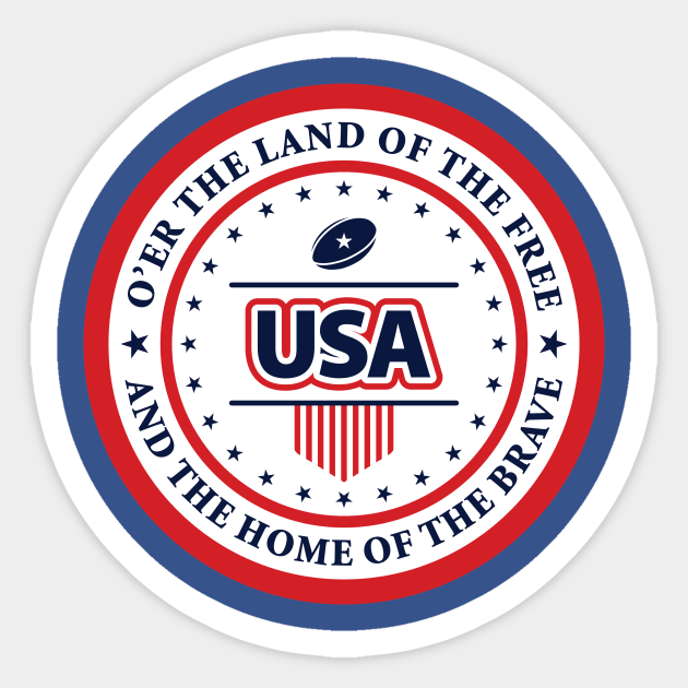 United States of America national anthem - Star Spangled Banner Sticker by stariconsrugby